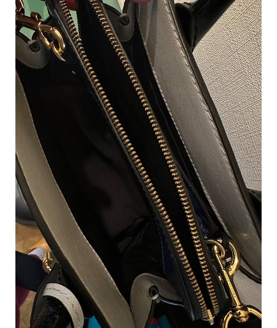 MARC JACOBS Темно-синяя кожаная сумка через плечо, фото 3