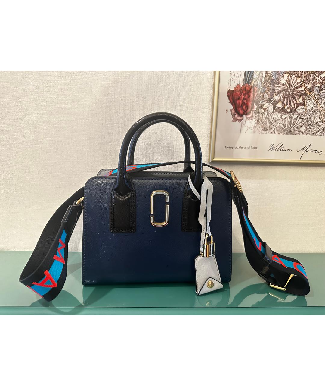 MARC JACOBS Темно-синяя кожаная сумка через плечо, фото 4