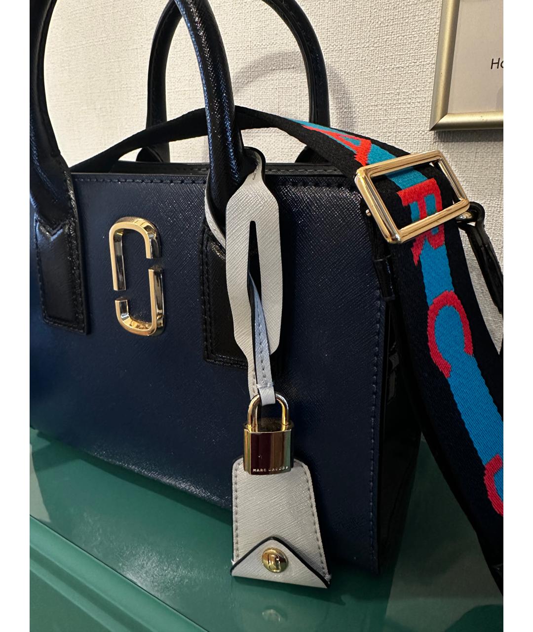 MARC JACOBS Темно-синяя кожаная сумка через плечо, фото 2