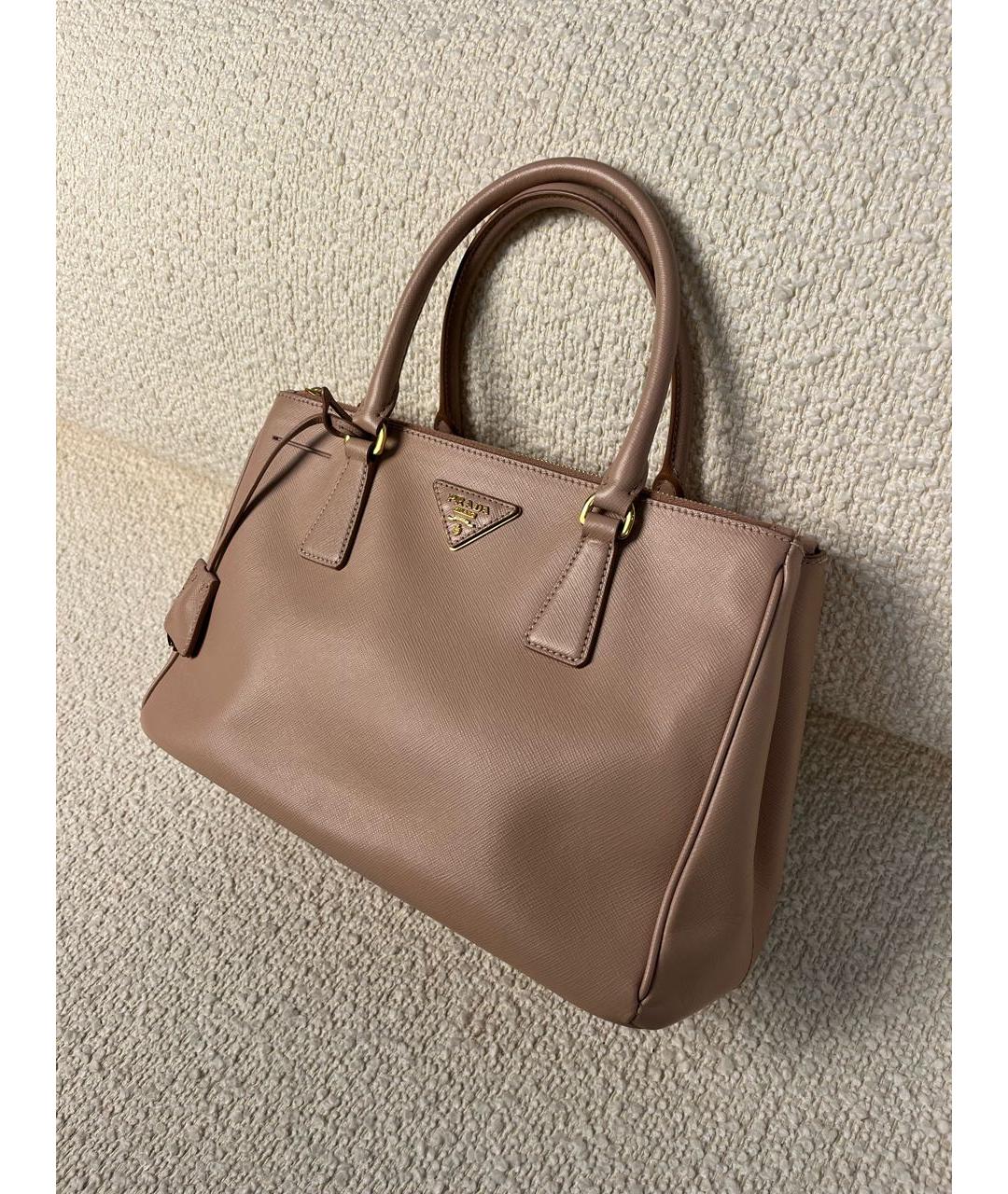 PRADA Розовая кожаная сумка с короткими ручками, фото 5