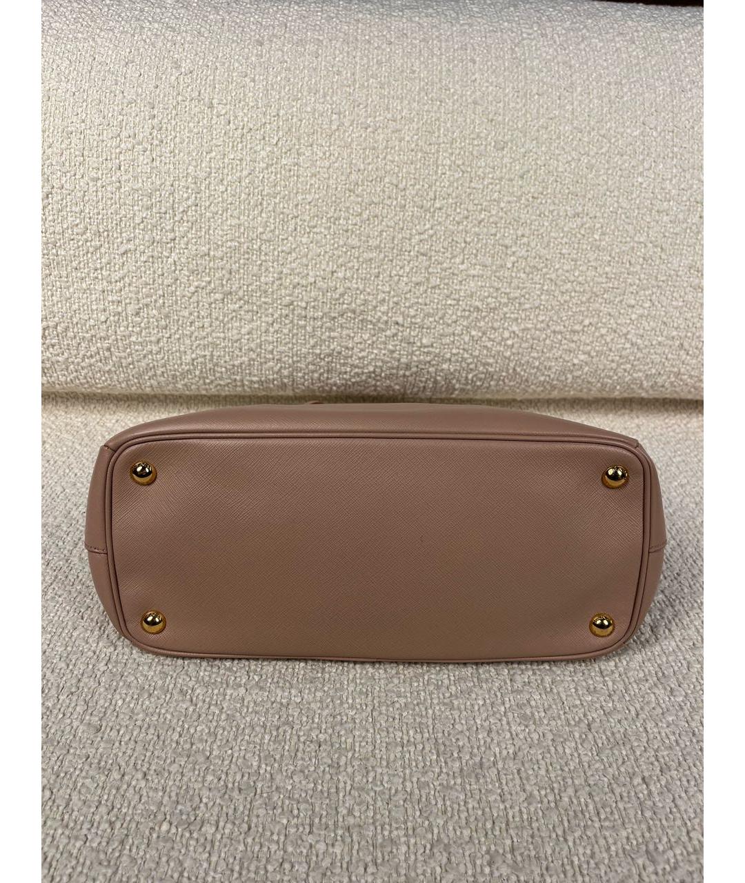 PRADA Розовая кожаная сумка с короткими ручками, фото 7