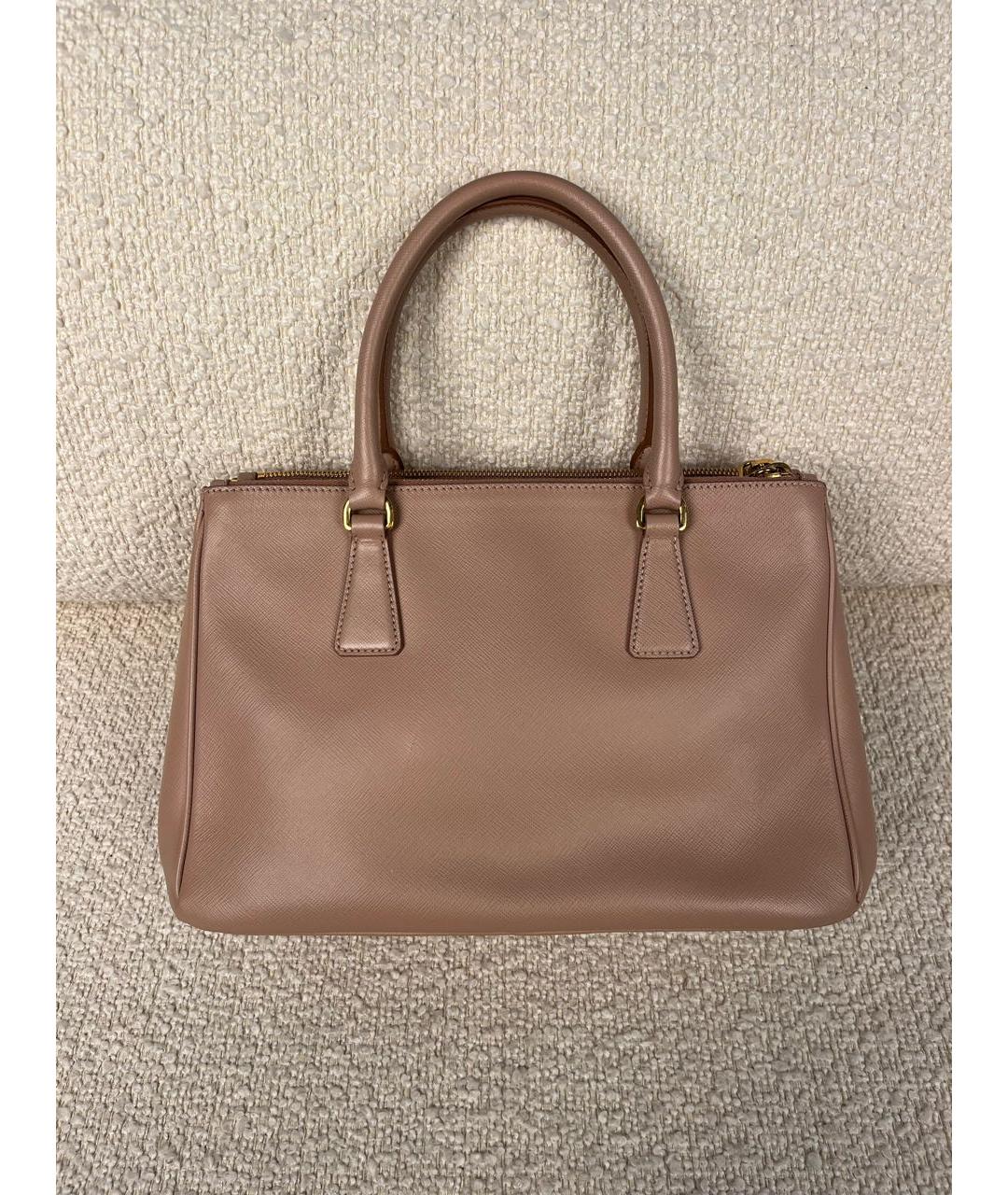 PRADA Розовая кожаная сумка с короткими ручками, фото 3