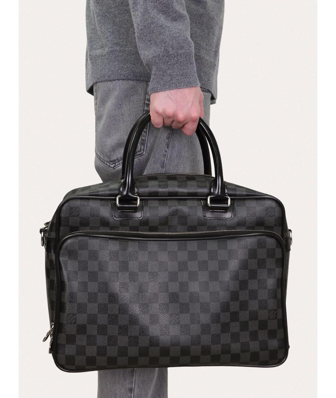 LOUIS VUITTON Черный портфель, фото 8