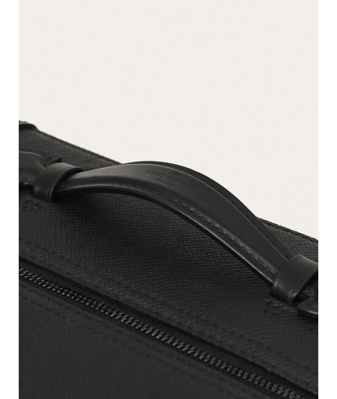 LOUIS VUITTON Черный кожаный рюкзак, фото 6