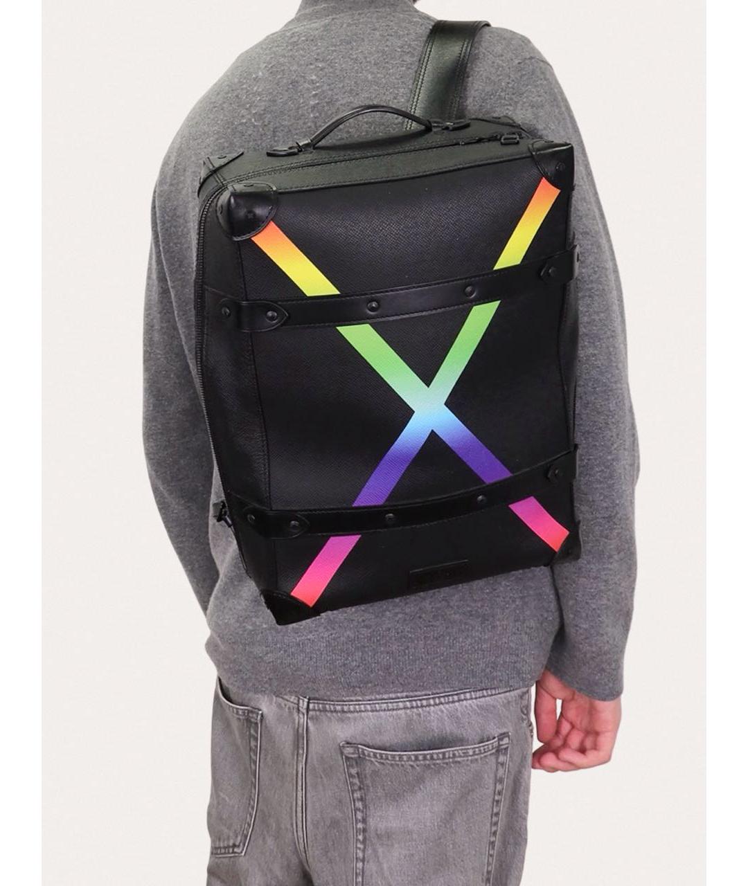 LOUIS VUITTON Черный кожаный рюкзак, фото 8