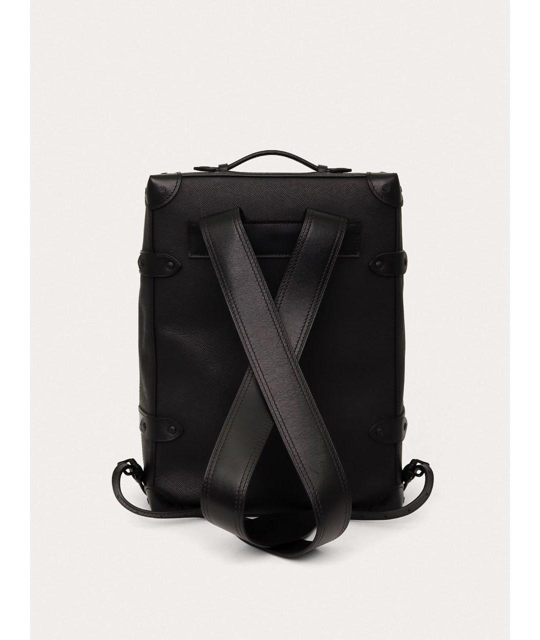 LOUIS VUITTON Черный кожаный рюкзак, фото 3