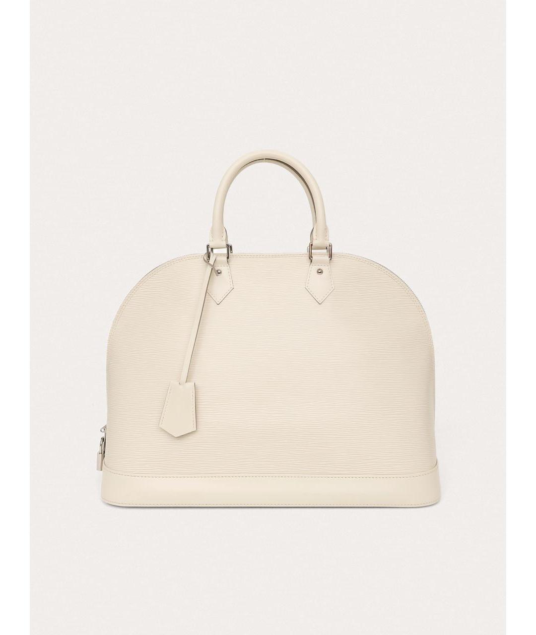 LOUIS VUITTON Белая кожаная сумка с короткими ручками, фото 9