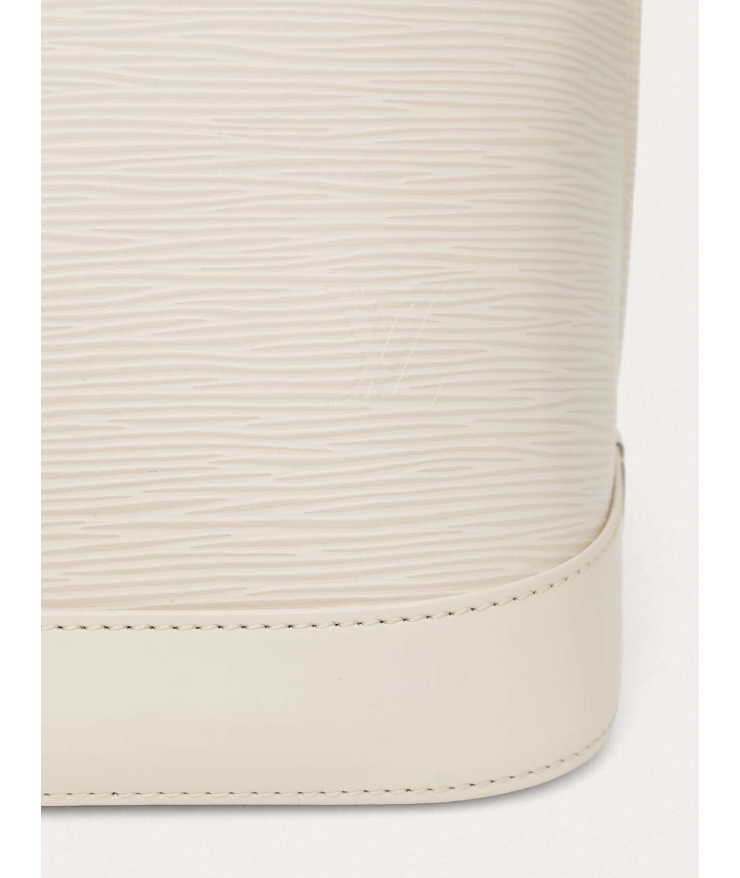 LOUIS VUITTON Белая кожаная сумка с короткими ручками, фото 6