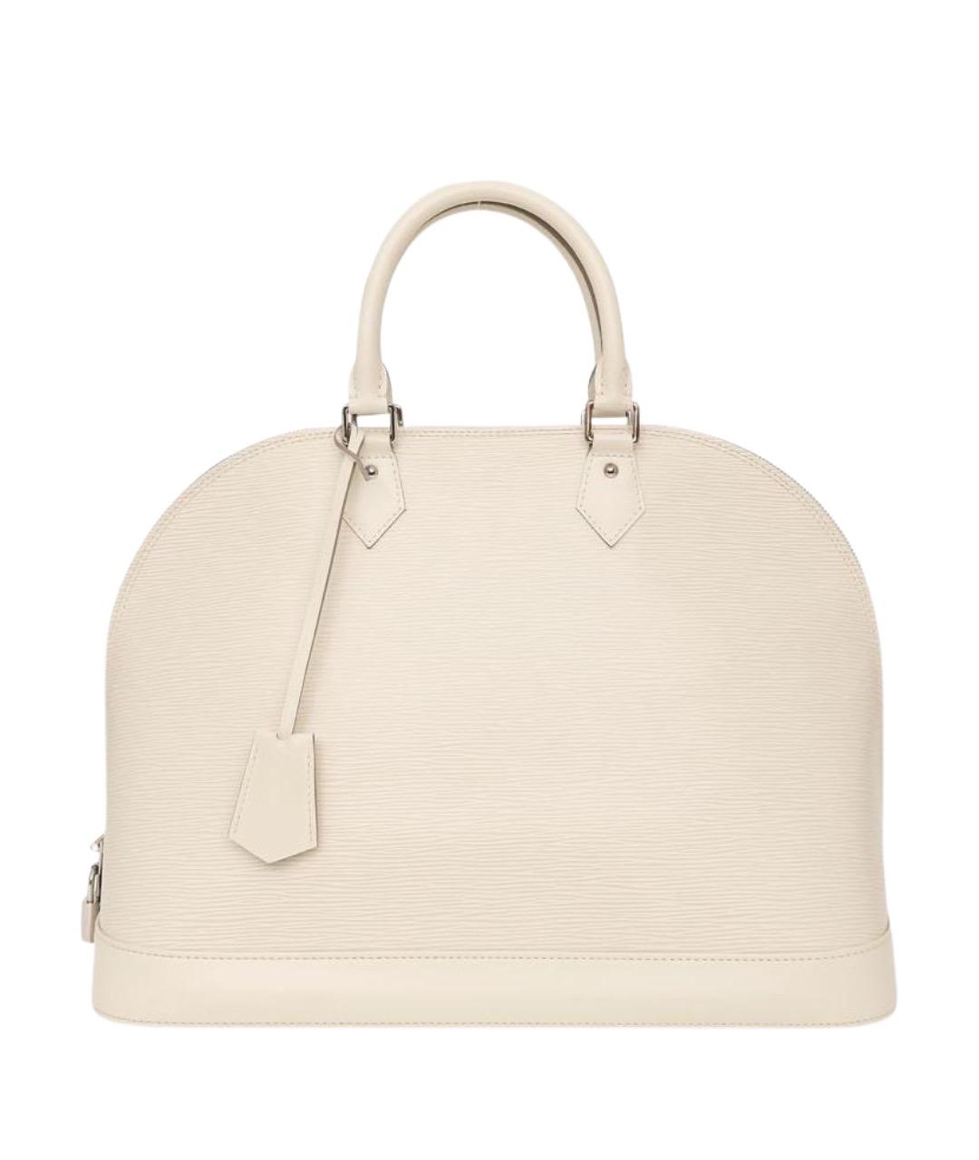 LOUIS VUITTON Белая кожаная сумка с короткими ручками, фото 1