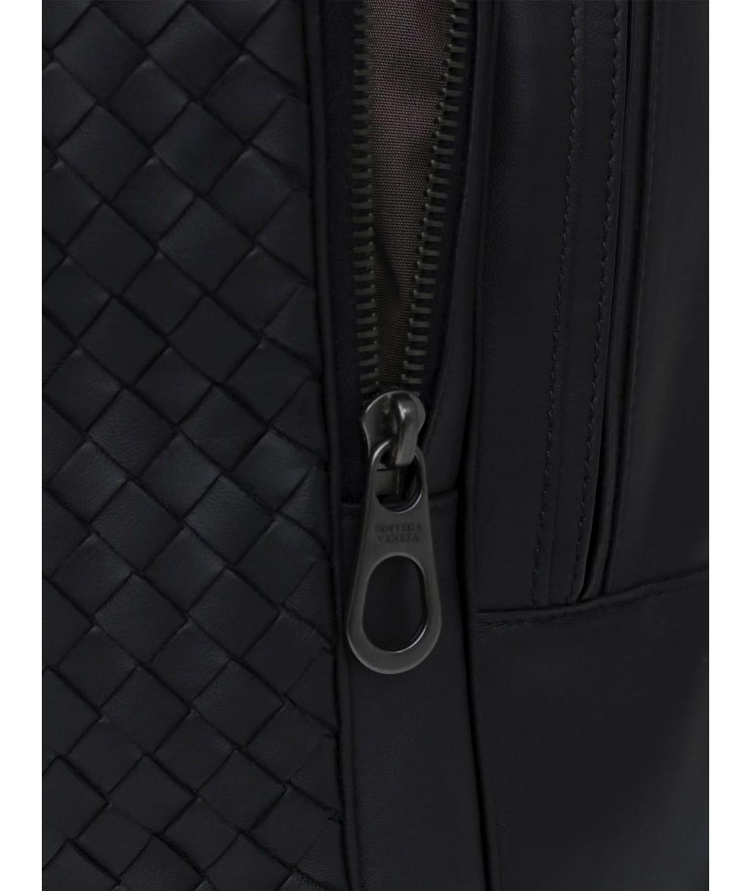 BOTTEGA VENETA Черный кожаный рюкзак, фото 6