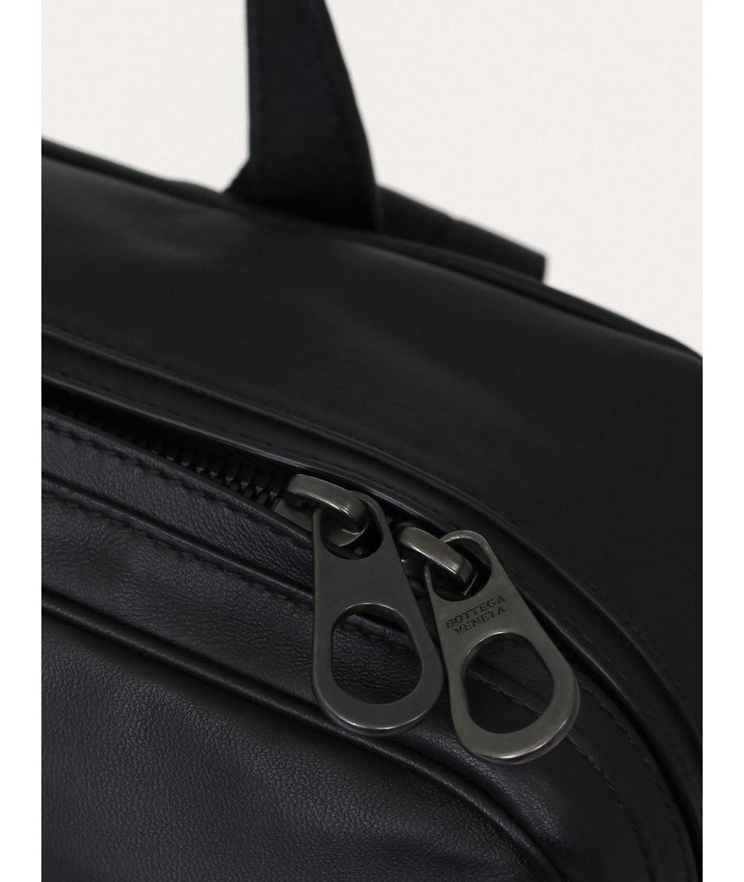 BOTTEGA VENETA Черный кожаный рюкзак, фото 7