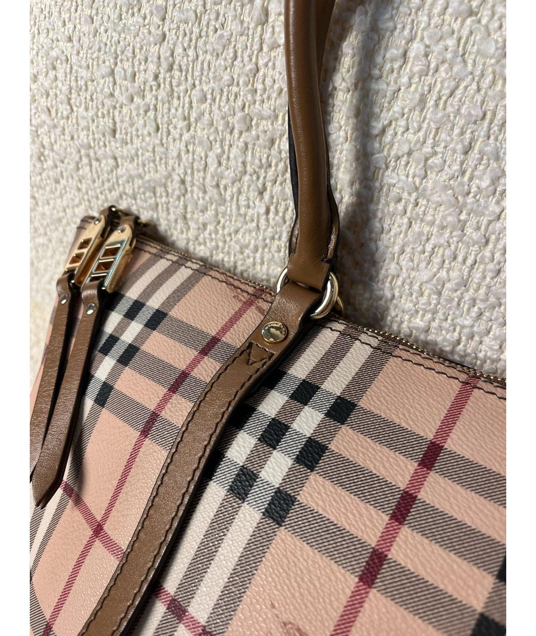BURBERRY Бежевая сумка тоут, фото 8