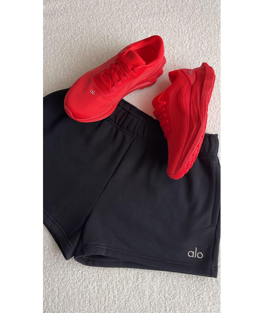 ALO YOGA Черная хлопковая юбка мини, фото 2