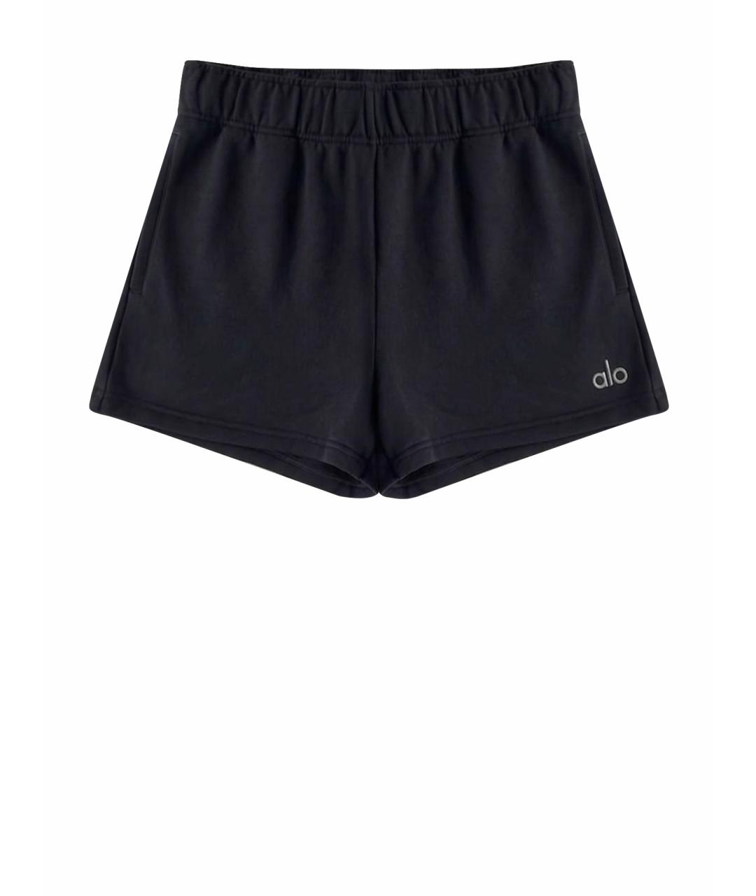 ALO YOGA Черная хлопковая юбка мини, фото 1