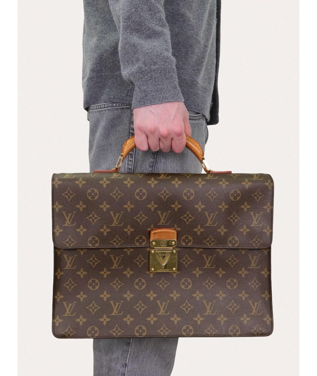 LOUIS VUITTON Коричневый портфель, фото 8