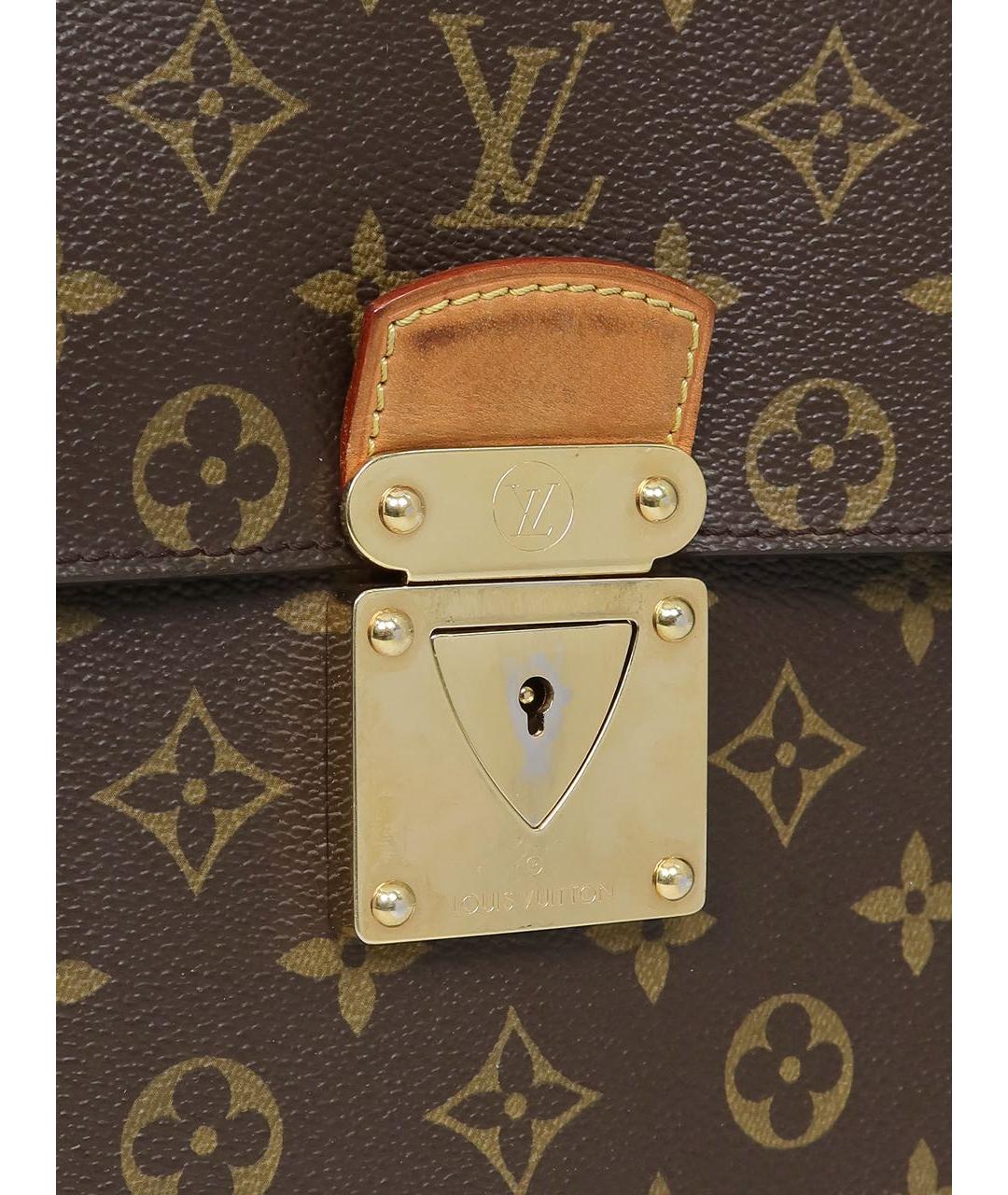 LOUIS VUITTON Коричневый портфель, фото 7