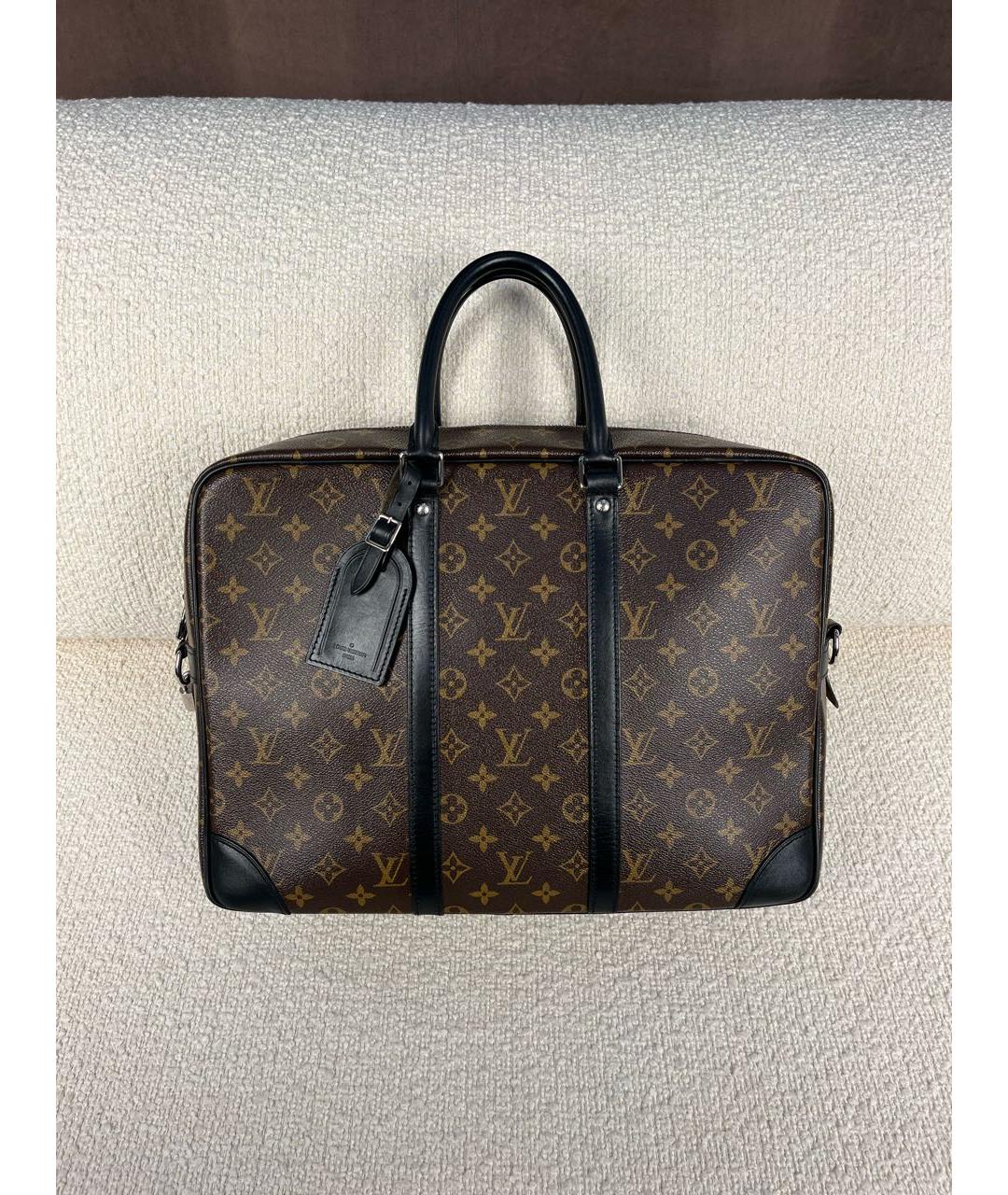 LOUIS VUITTON Коричневый портфель, фото 9