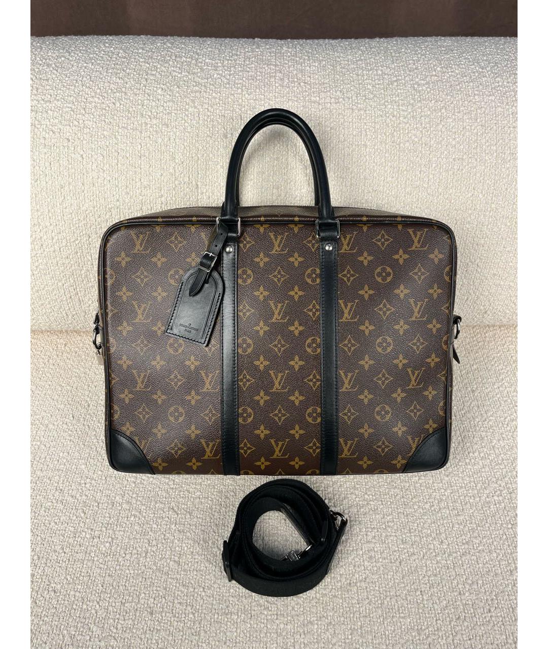 LOUIS VUITTON Коричневый портфель, фото 6