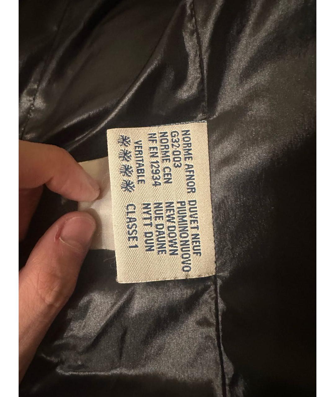 MONCLER Черный полиамидовый пуховик, фото 5