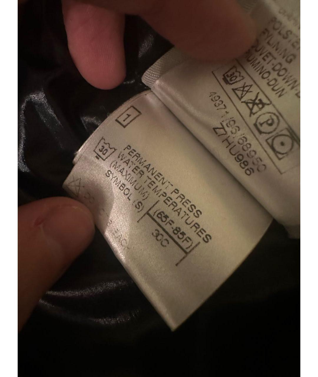 MONCLER Черный полиамидовый пуховик, фото 7