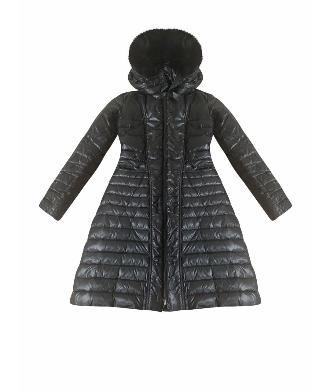 MONCLER Черный полиамидовый пуховик, фото 1