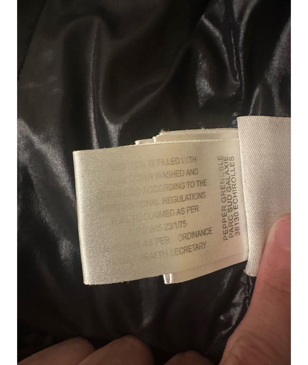 MONCLER Черный полиамидовый пуховик, фото 6