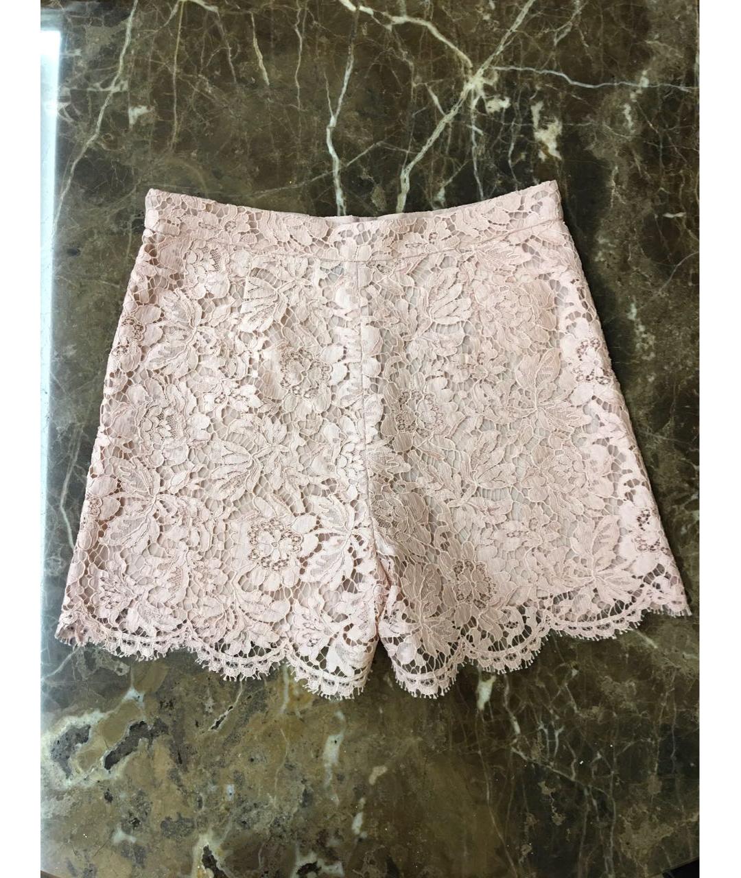 VALENTINO Розовые хлопковые шорты, фото 2