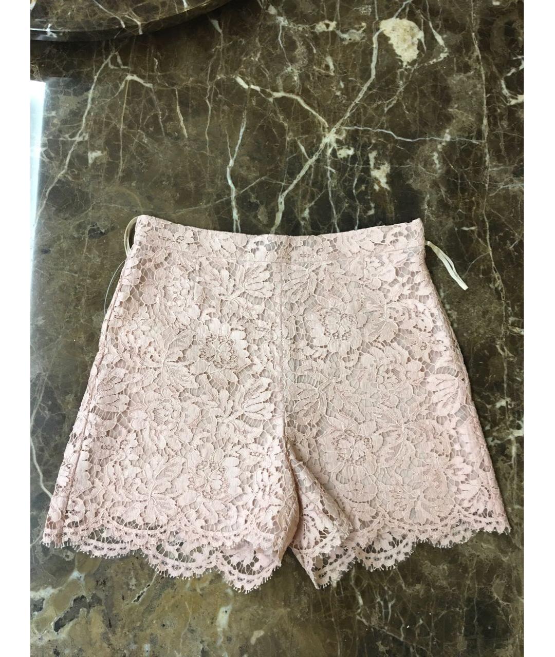 VALENTINO Розовые хлопковые шорты, фото 6