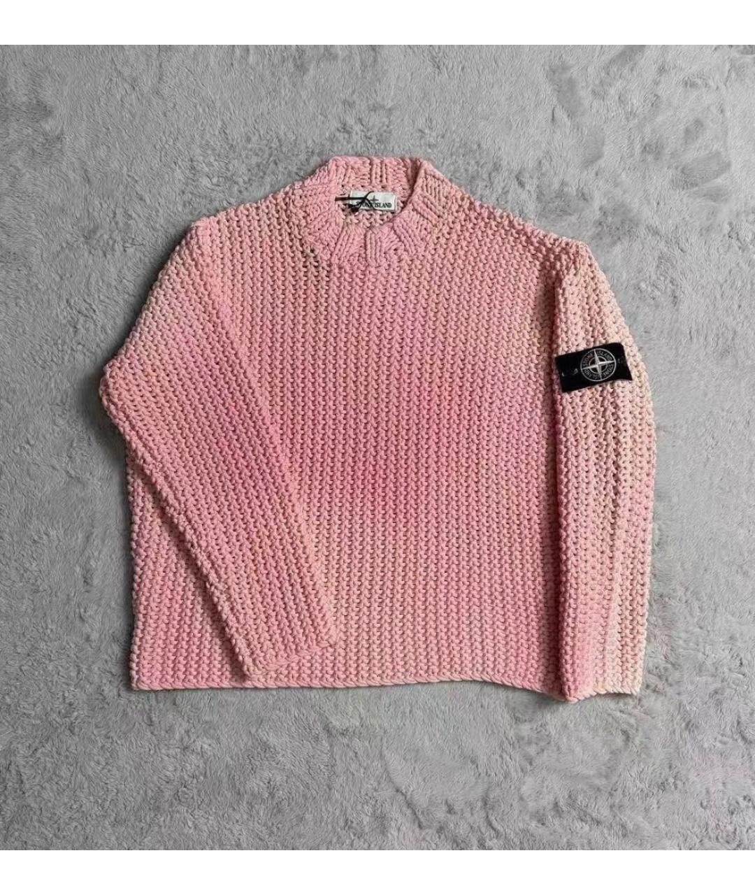 STONE ISLAND Розовый вискозный джемпер / свитер, фото 6