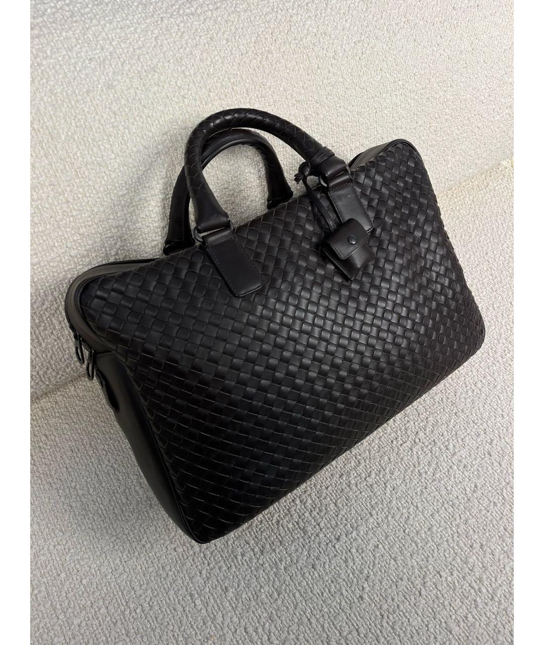 BOTTEGA VENETA Коричневый кожаный портфель, фото 2