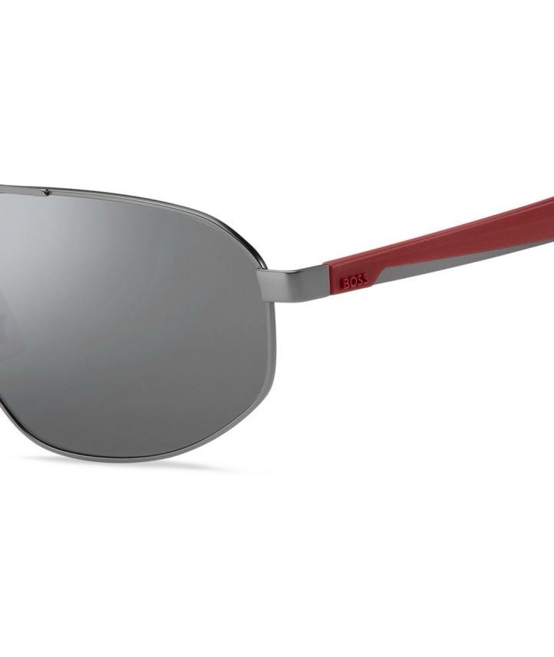 HUGO BOSS Серые металлические солнцезащитные очки, фото 2