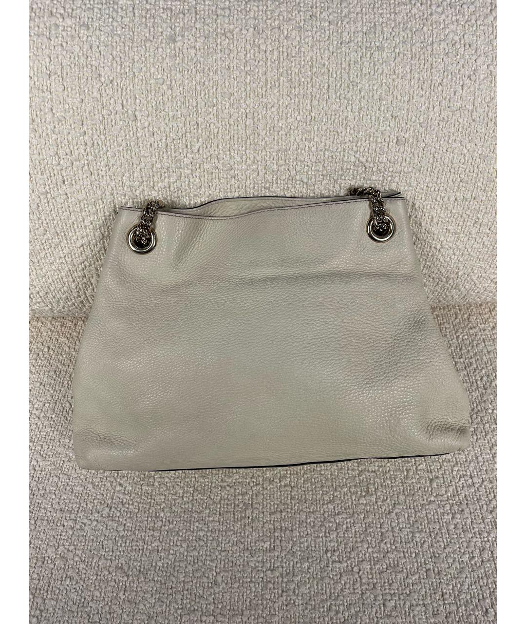 GUCCI Бежевая кожаная сумка тоут, фото 3