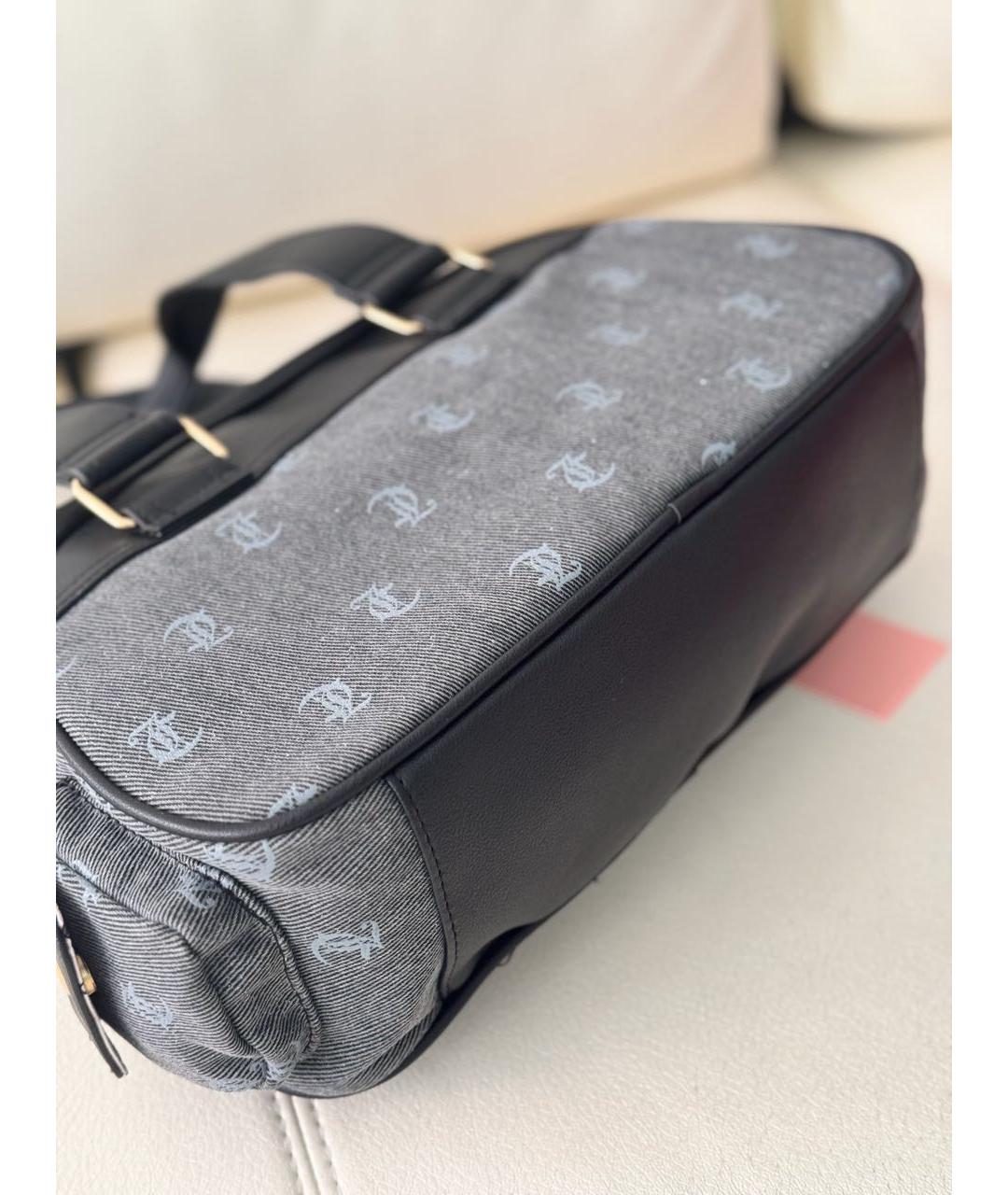 JUICY COUTURE Серая деним сумка с короткими ручками, фото 7