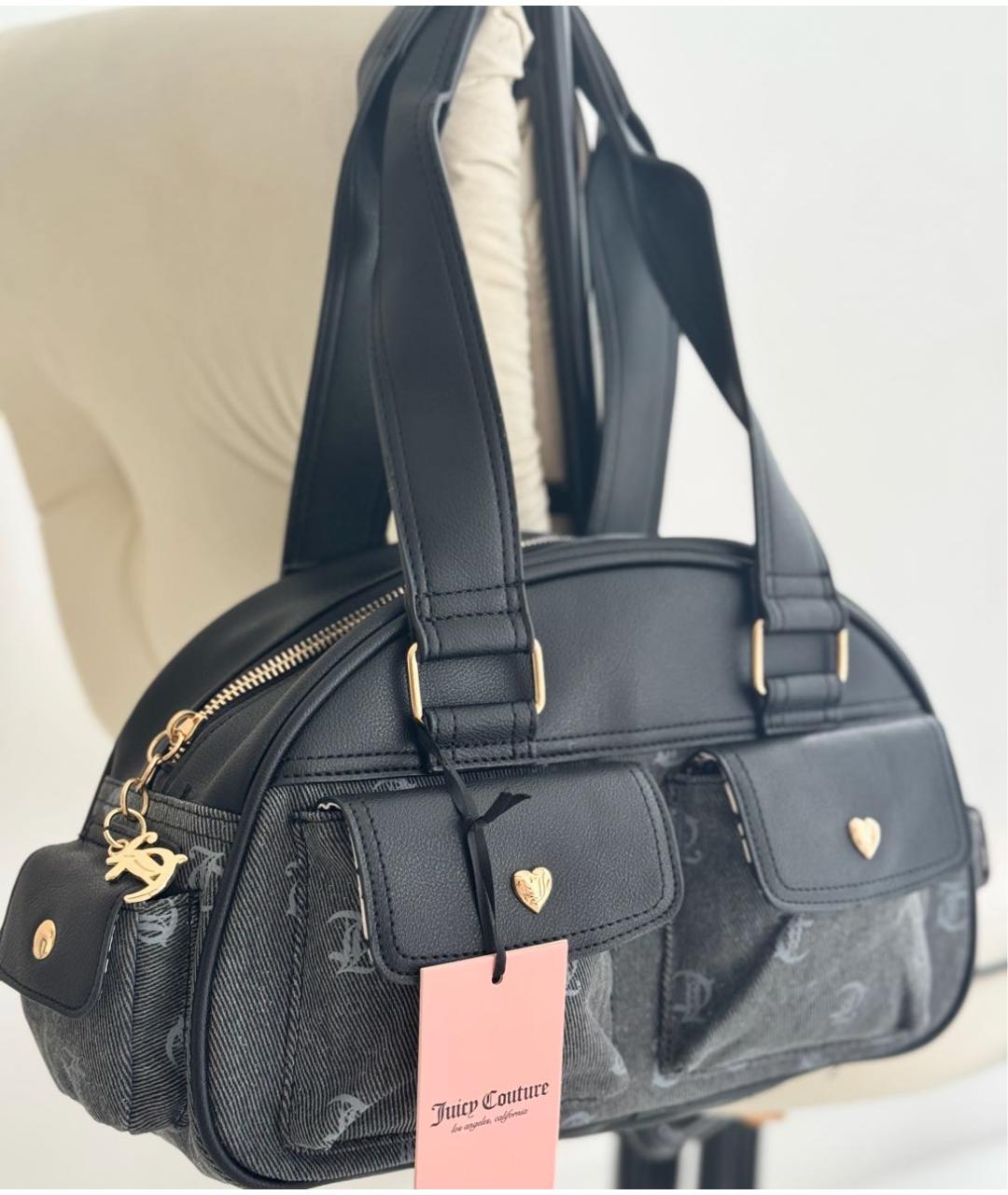 JUICY COUTURE Серая деним сумка с короткими ручками, фото 2