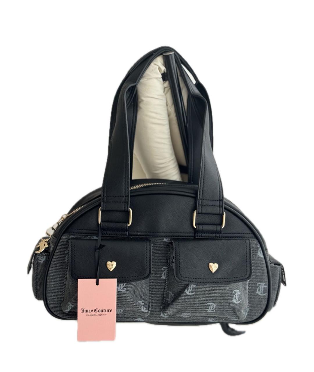 JUICY COUTURE Серая деним сумка с короткими ручками, фото 9