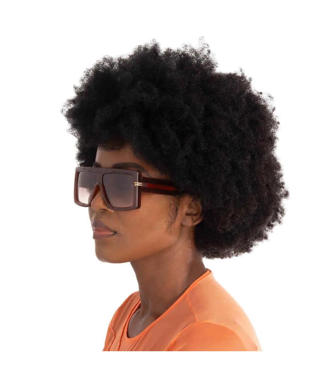 MARC JACOBS Коричневые пластиковые солнцезащитные очки, фото 8