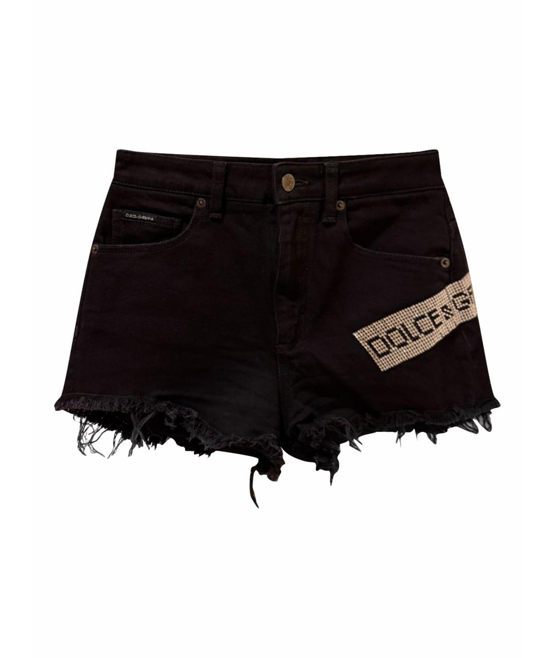 DOLCE&GABBANA Черные деним шорты, фото 1