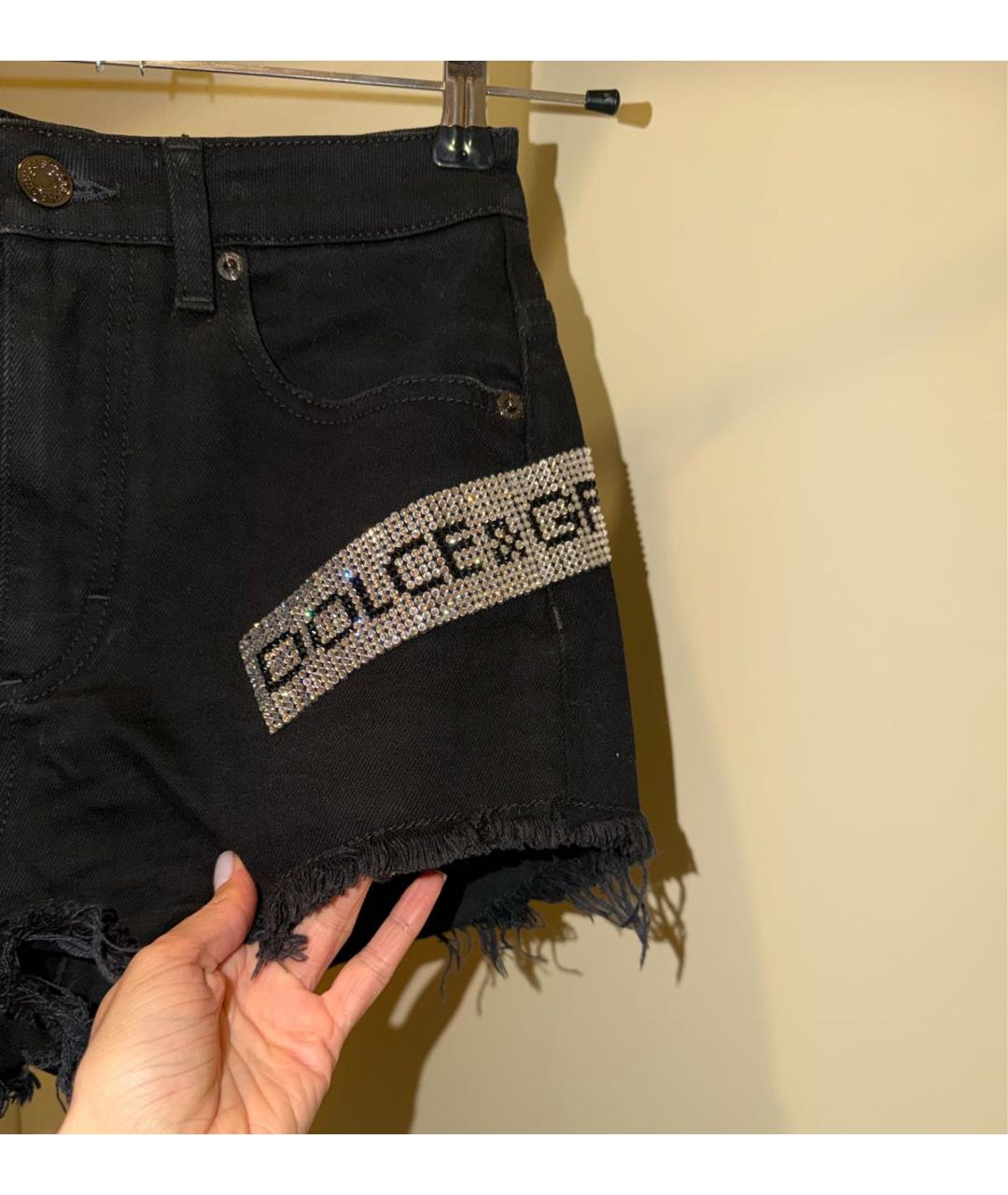 DOLCE&GABBANA Черные деним шорты, фото 4
