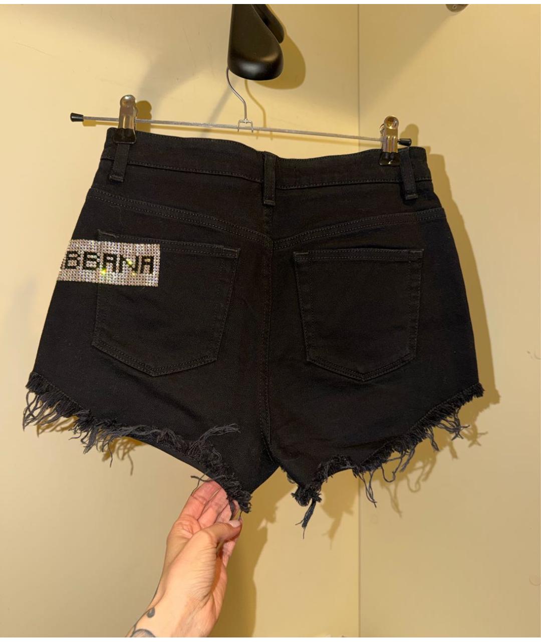 DOLCE&GABBANA Черные деним шорты, фото 2
