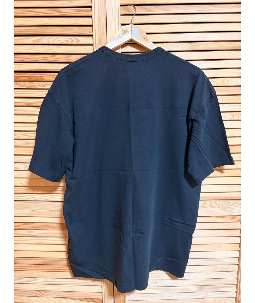 COMME DES GARÇONS SHIRT Черная хлопковая футболка, фото 2