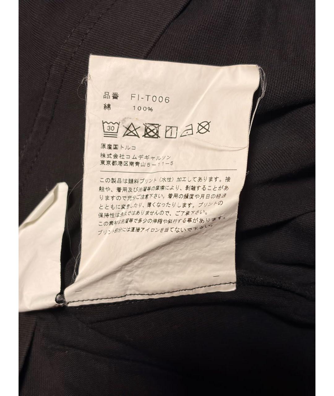 COMME DES GARÇONS SHIRT Черная хлопковая футболка, фото 5