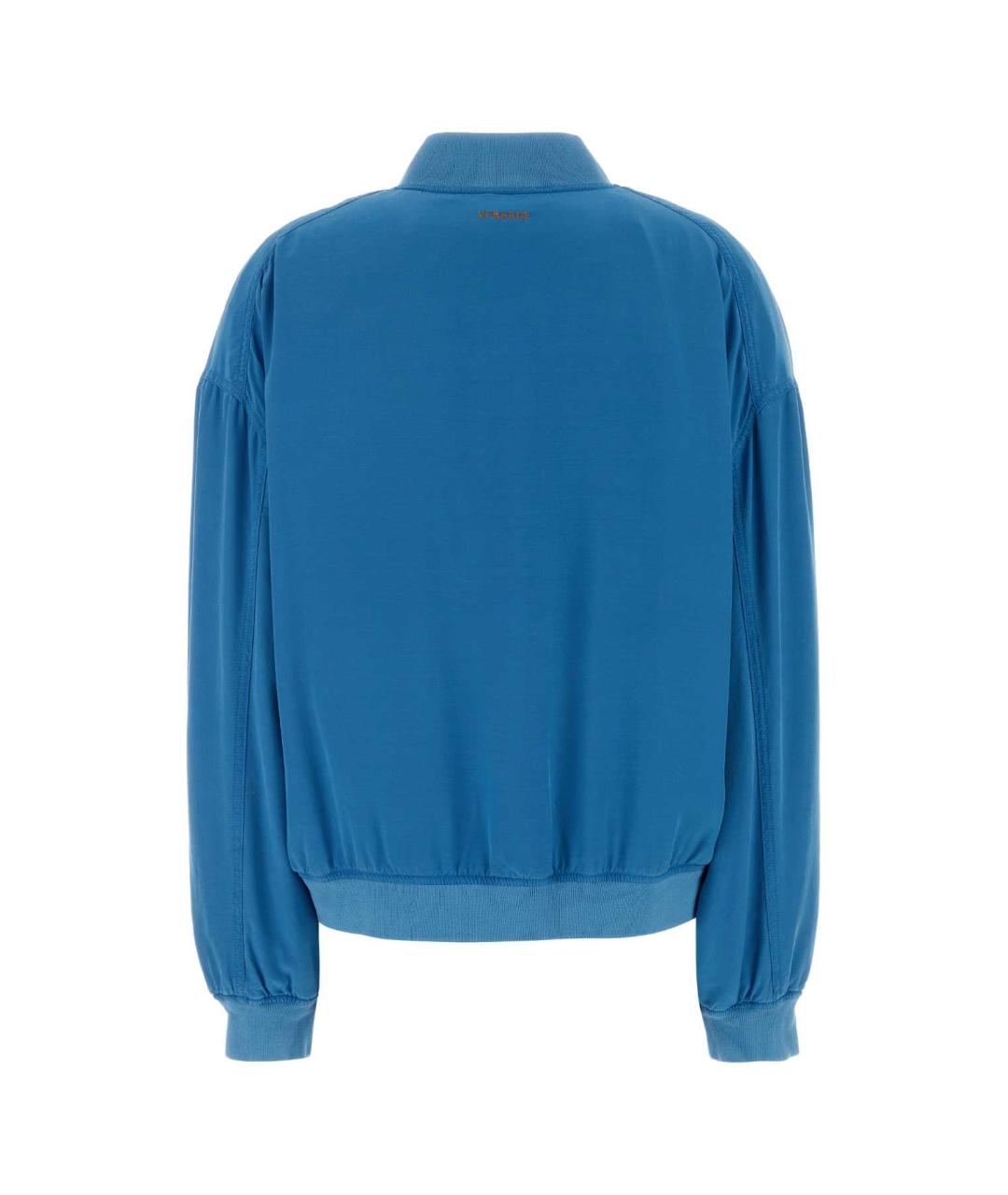 VERSACE Синяя шелковая куртка, фото 2