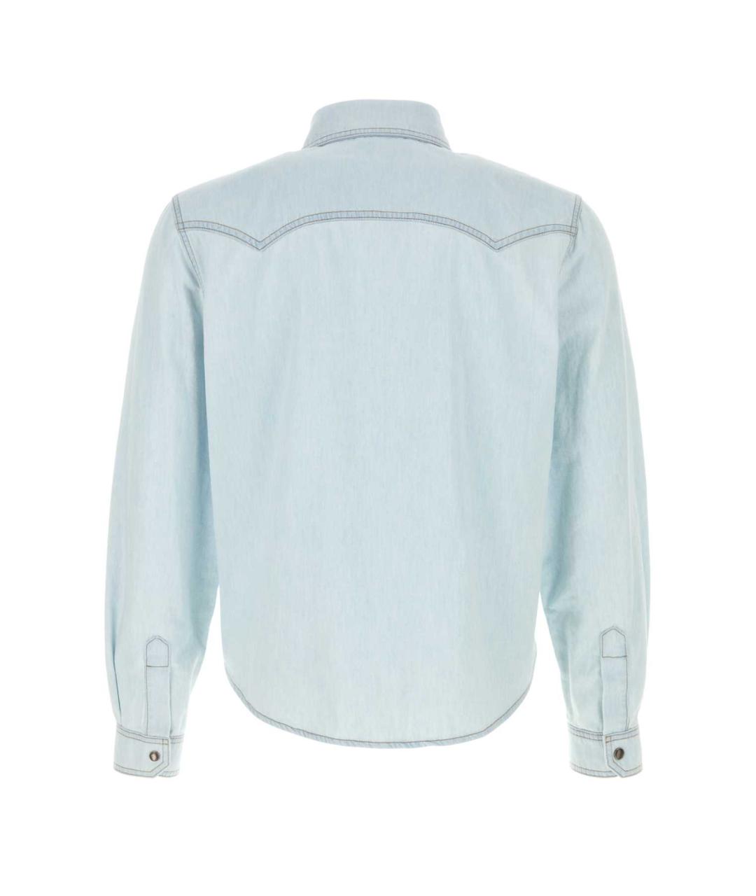 VERSACE Голубая хлопковая кэжуал рубашка, фото 2