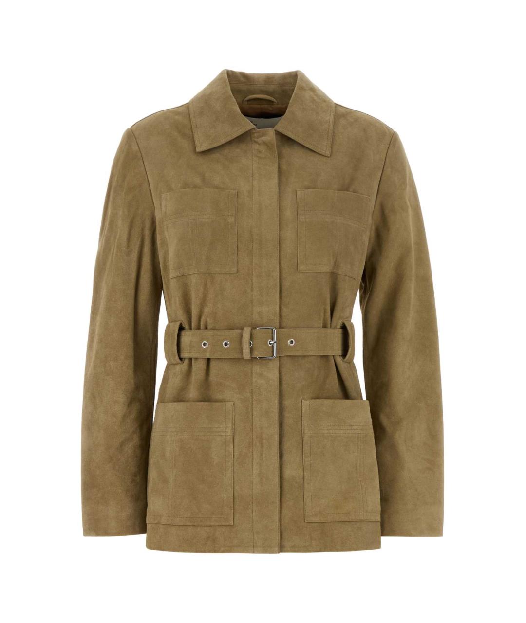 TORY BURCH Хаки замшевая куртка, фото 1