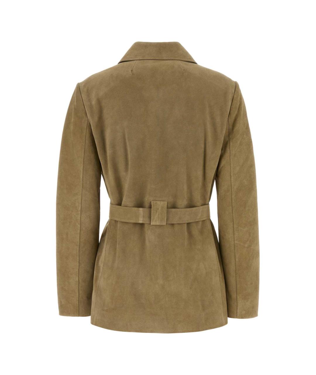 TORY BURCH Хаки замшевая куртка, фото 2