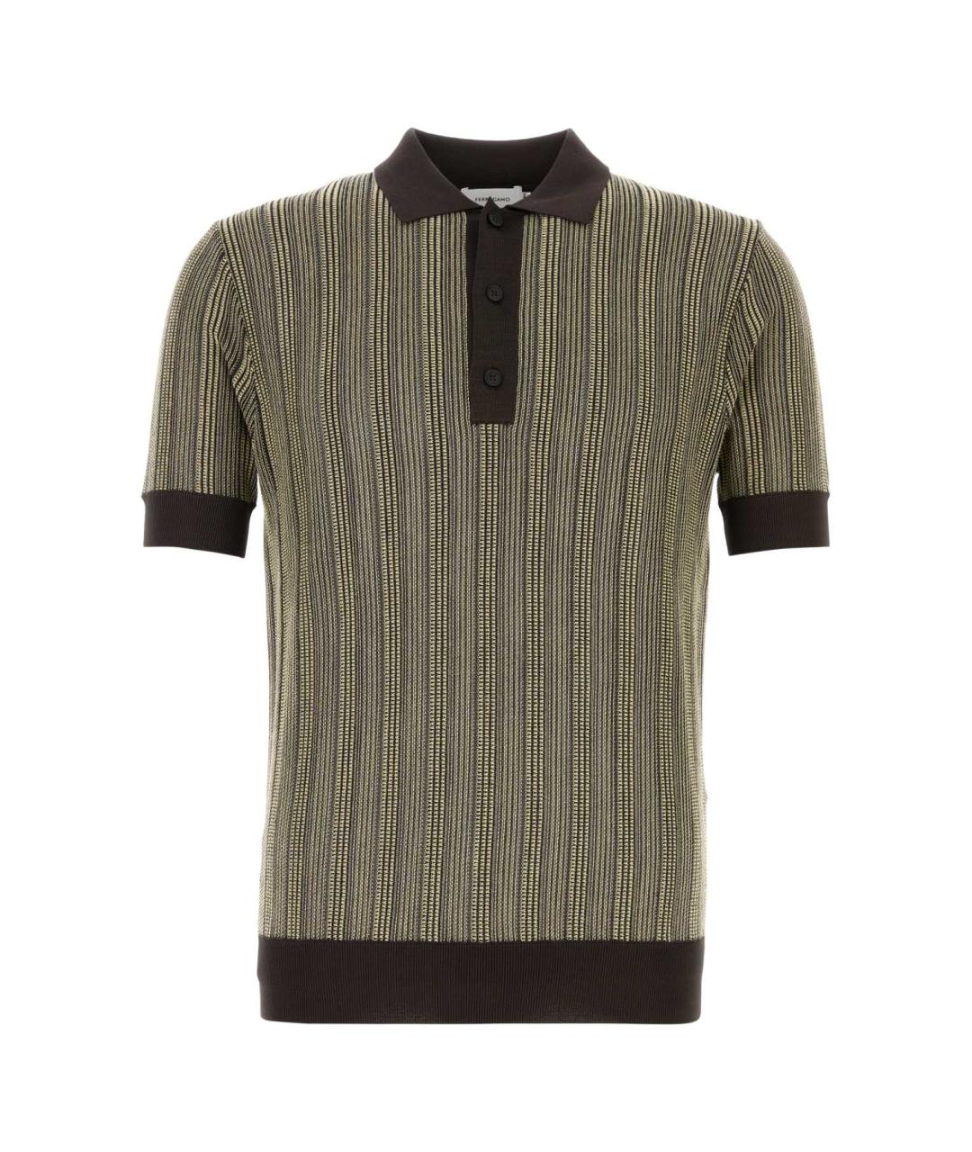 FERRAGAMO Мульти вискозное поло с коротким рукавом, фото 1