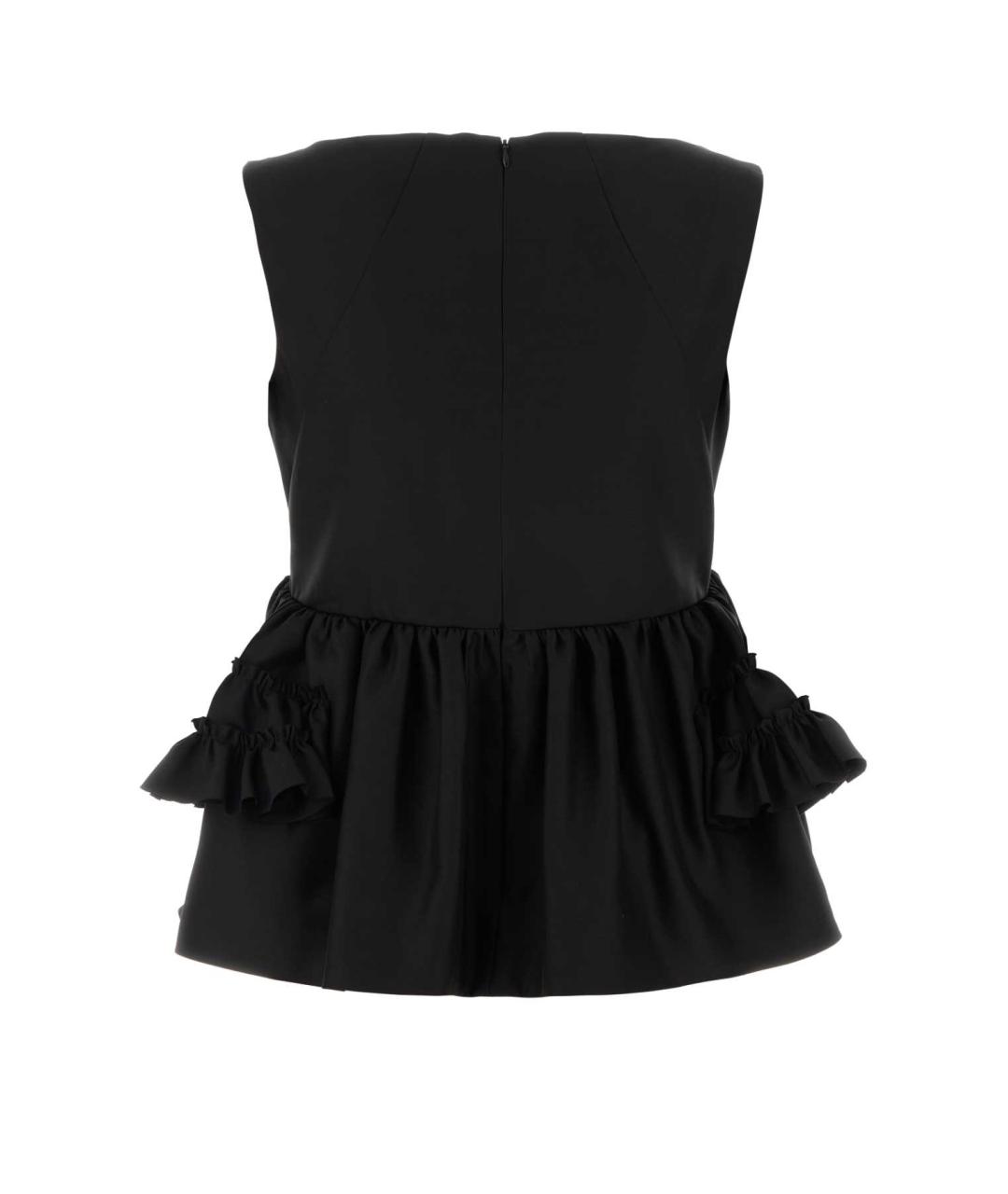 DRIES VAN NOTEN Черная шерстяная футболка, фото 2