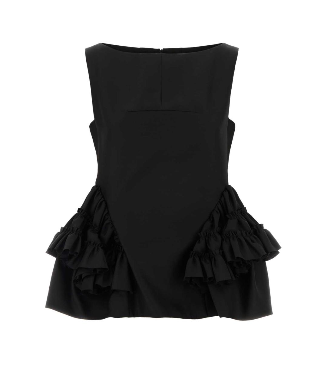 DRIES VAN NOTEN Черная шерстяная футболка, фото 1