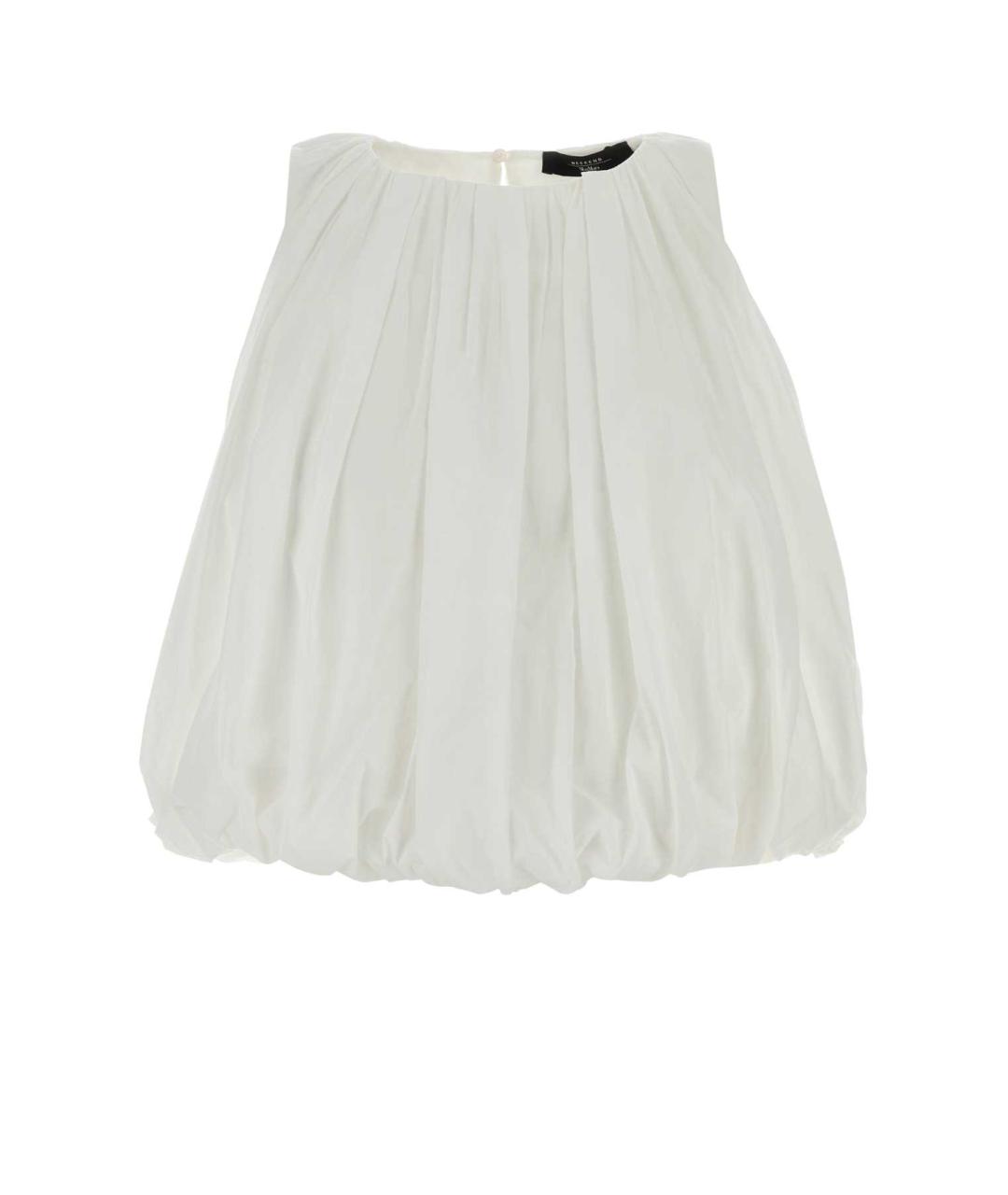 WEEKEND MAX MARA Белая хлопковая юбка миди, фото 1