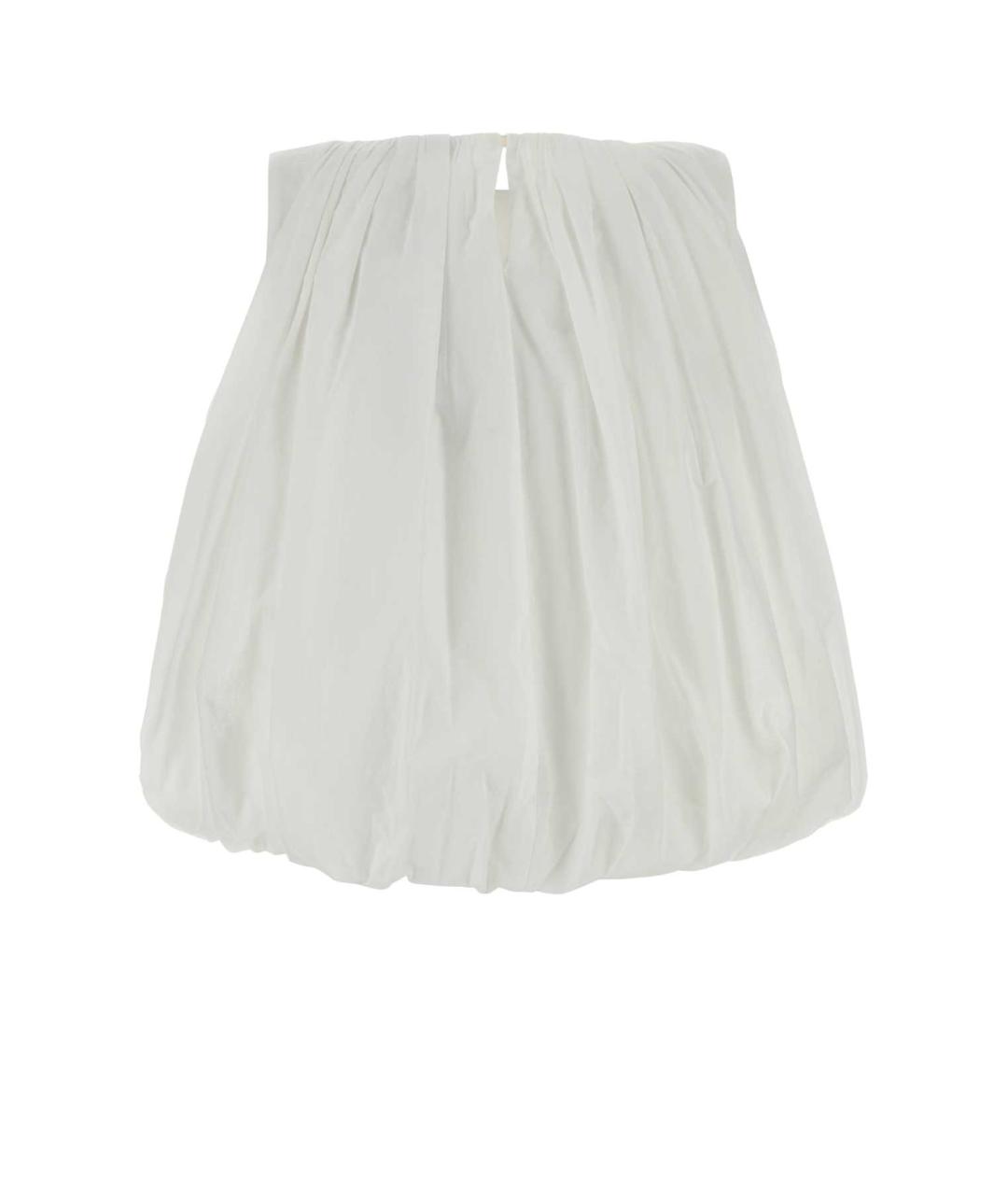 WEEKEND MAX MARA Белая хлопковая юбка миди, фото 2
